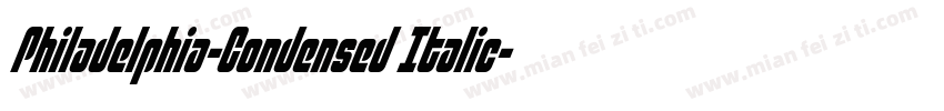 Philadelphia-Condensed Italic字体转换